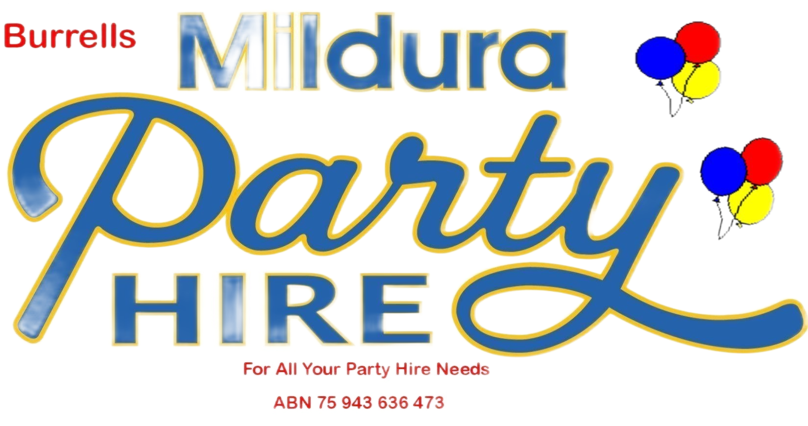 logo mildura party hire transparent